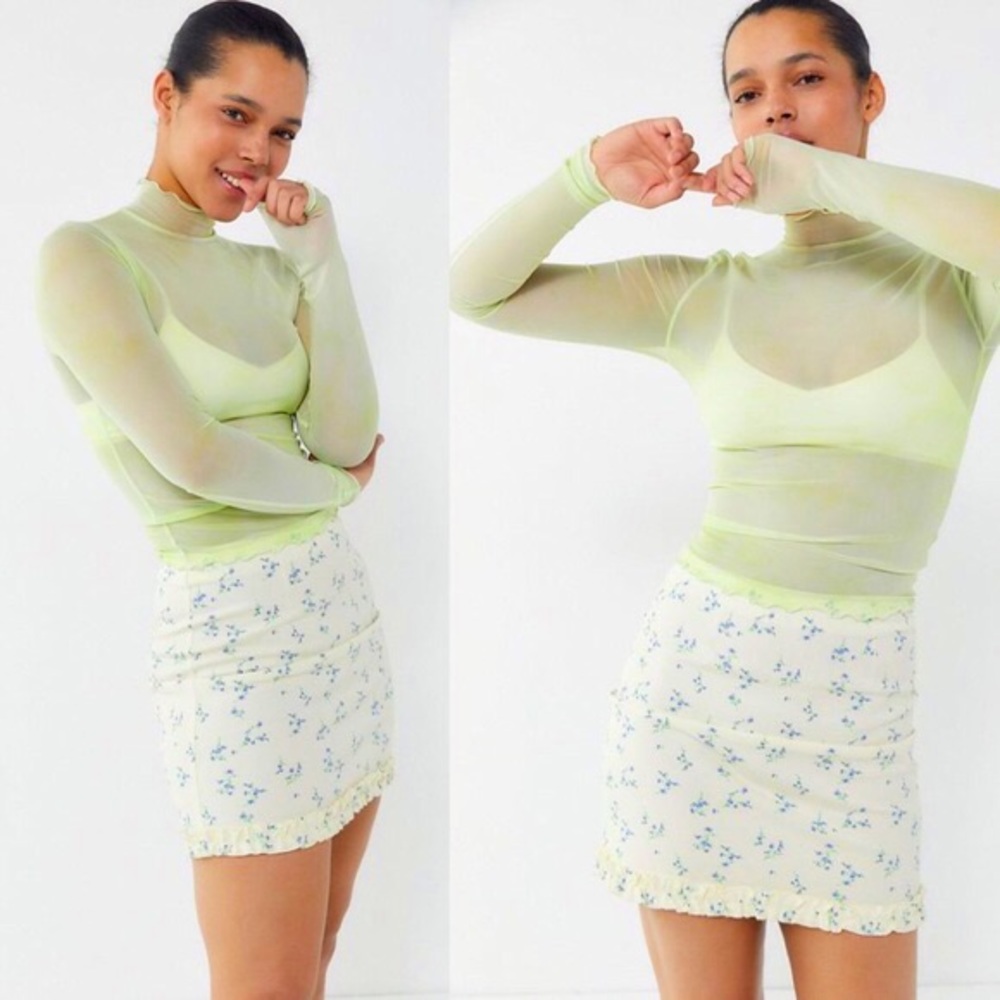 UO Ashton Ruffle Mini Skirt